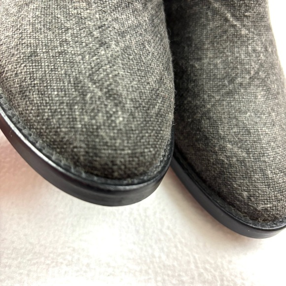 Theyskens’ Theory Gray Finely Crafted Italian Textile Almond Toe Ankle Boots (9) - Picture 6 of 12